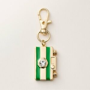NWT Kate Spade x Target Camera Bag Charm Keychain Gold/Green